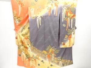 蝶に藤模様刺繍振袖